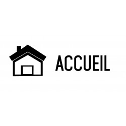 Autocollant vinyl - Accueil  - L.200 x H.100 mm